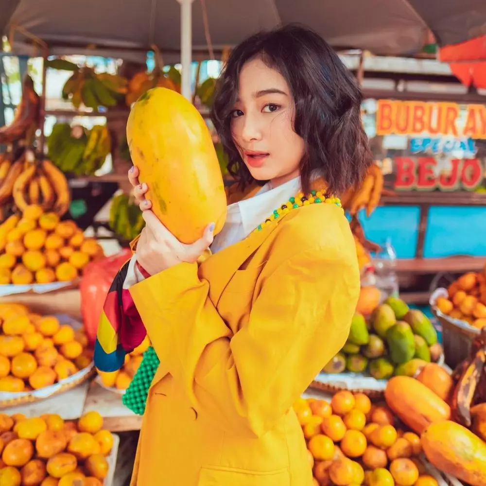 pemotretan ansellma di pasar © Instagram