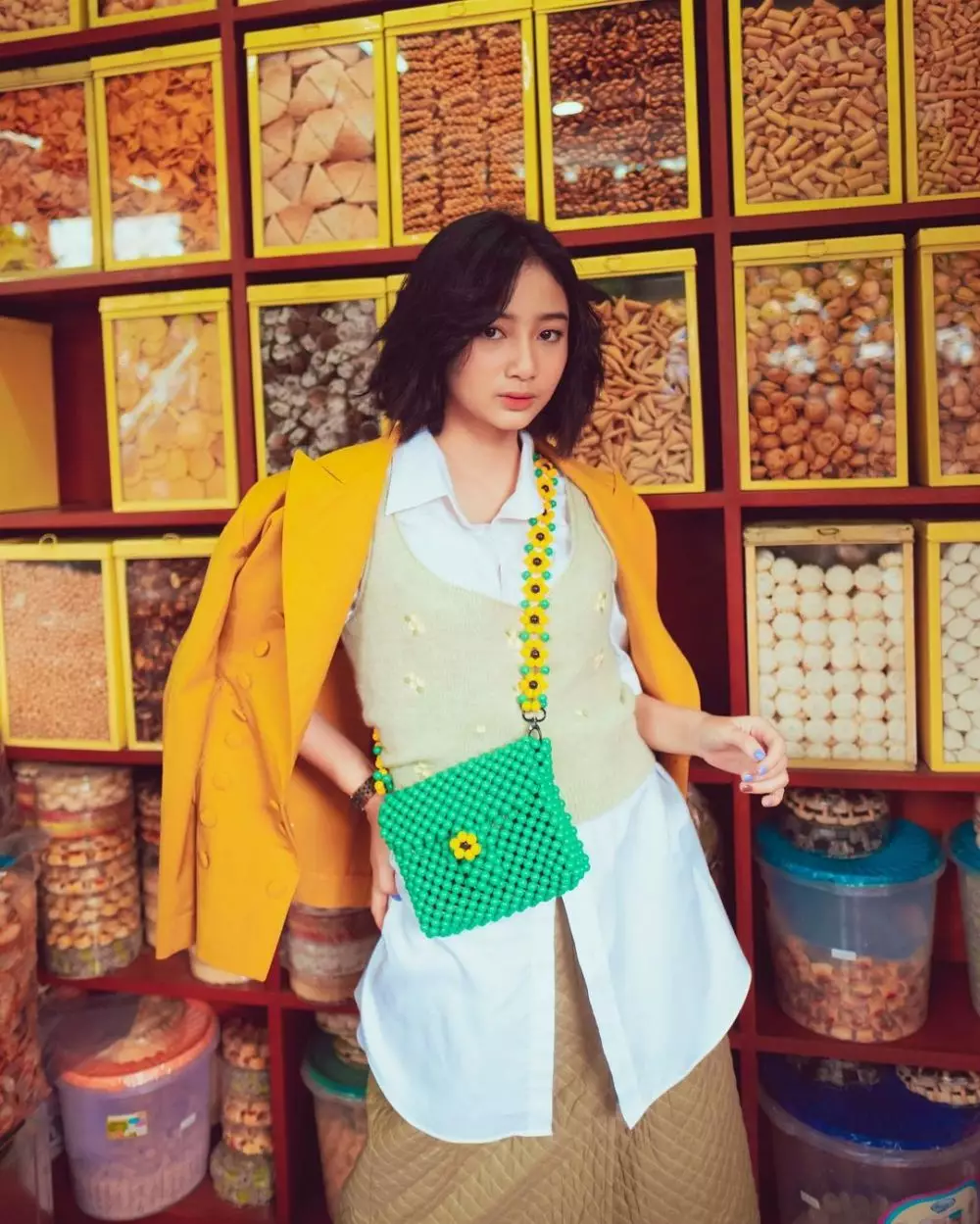 pemotretan ansellma di pasar © Instagram