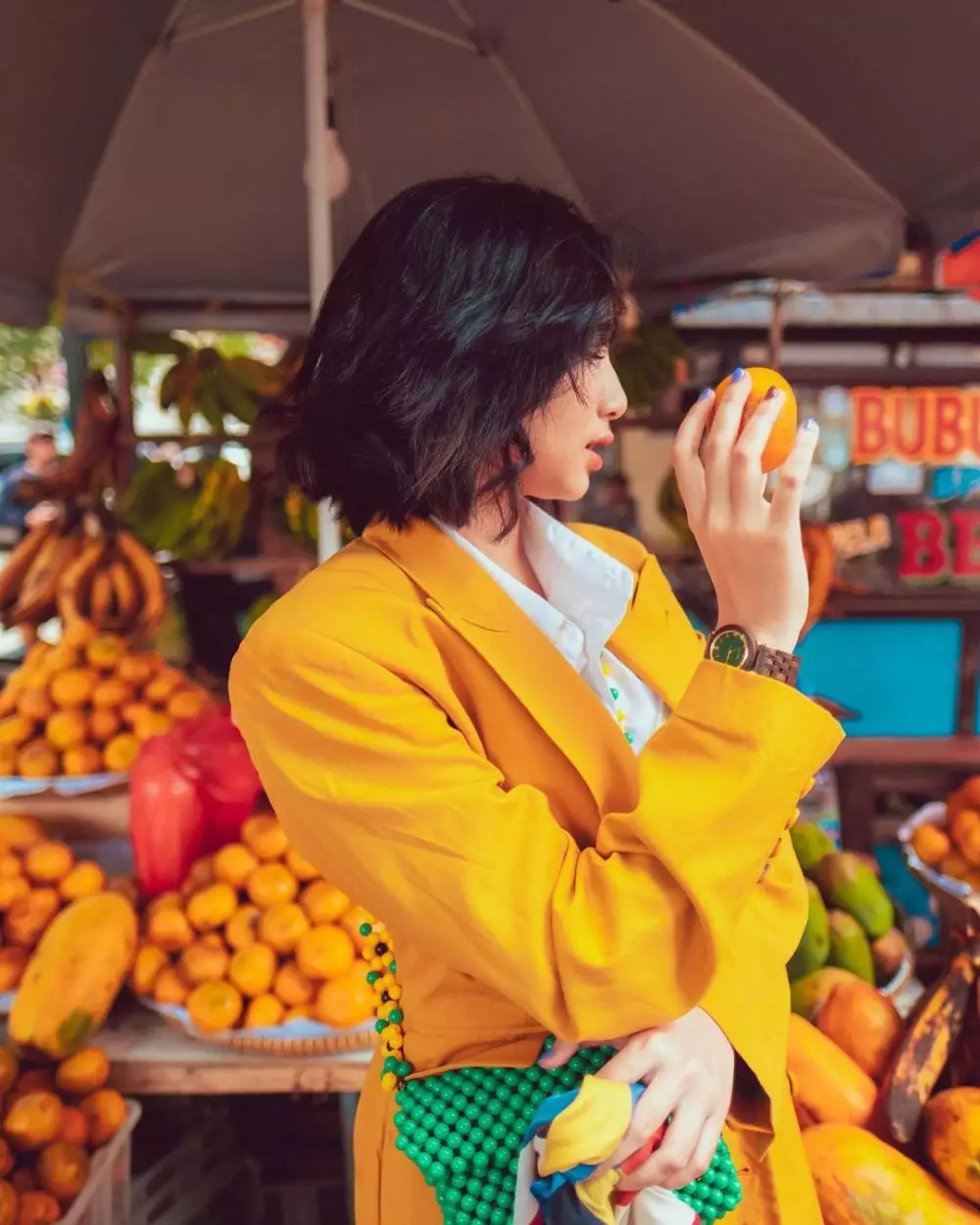 pemotretan ansellma di pasar © Instagram