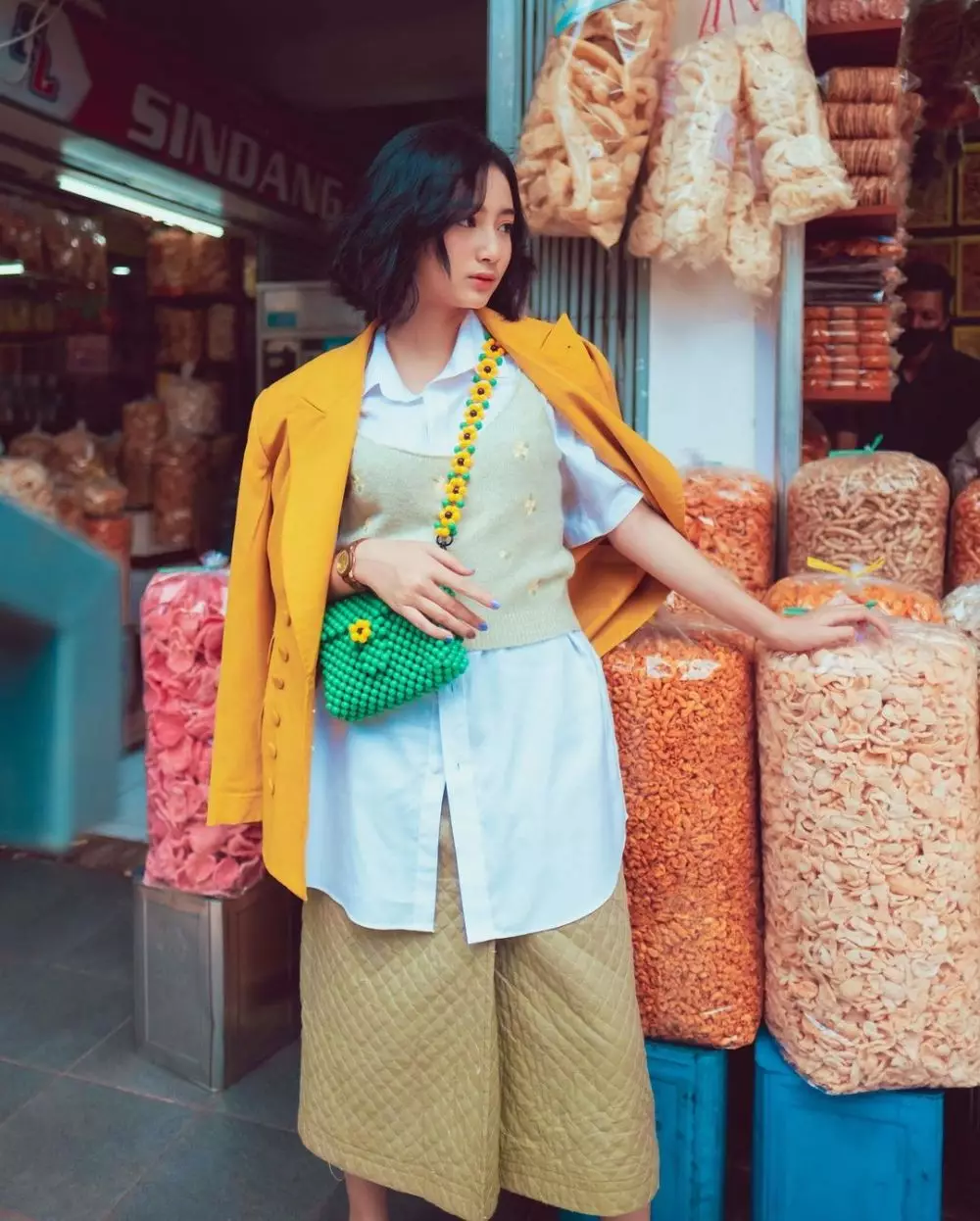 pemotretan ansellma di pasar © Instagram