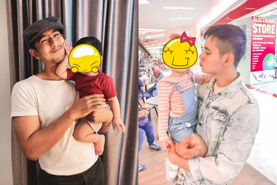 Beda gaya Arya Saloka dan Carlo Milk © Instagram