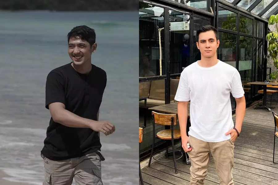 Beda gaya Arya Saloka dan Carlo Milk © Instagram