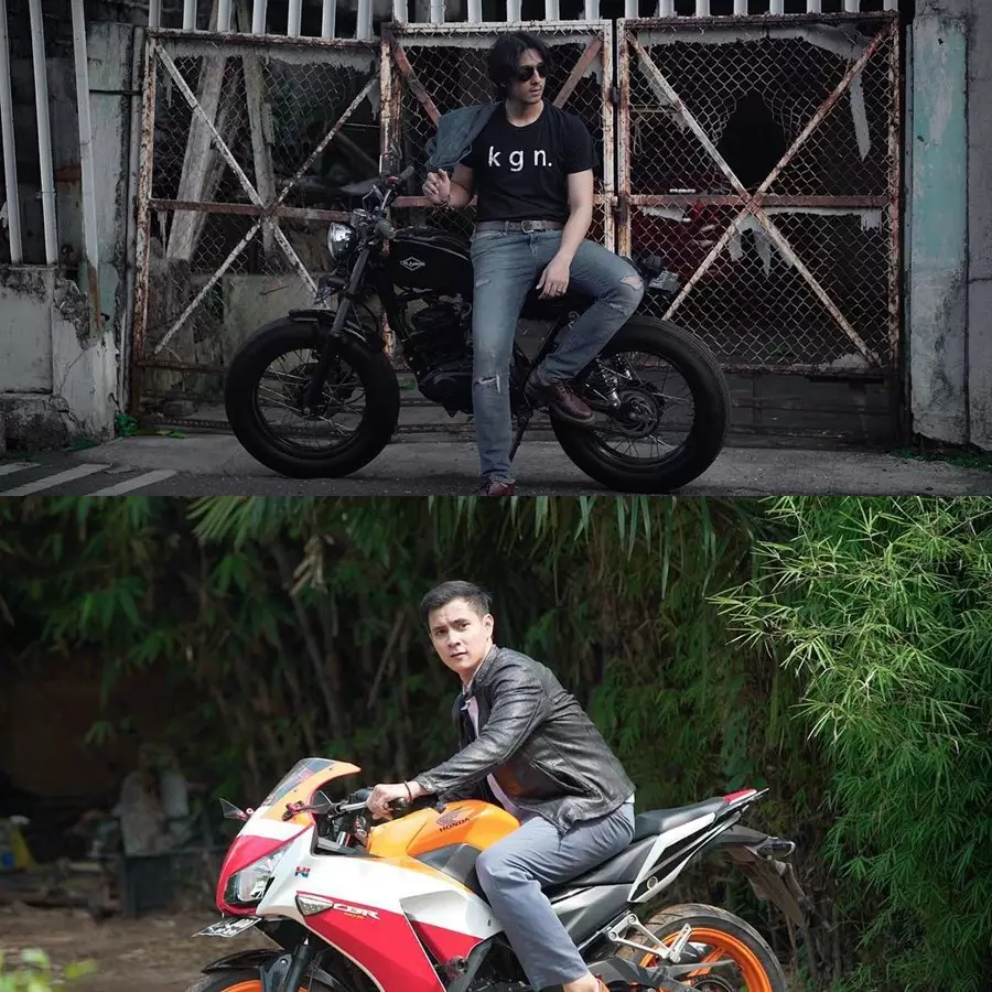 Beda gaya Arya Saloka dan Carlo Milk © Instagram