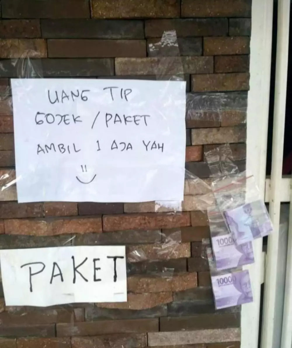 Pengumuman kurir dan ojol © Twitter