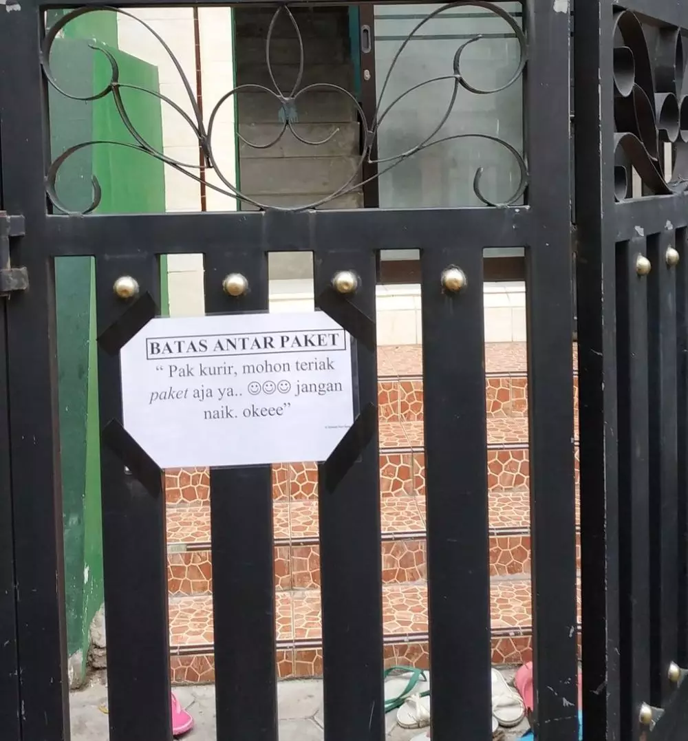 Pengumuman kurir dan ojol © Twitter