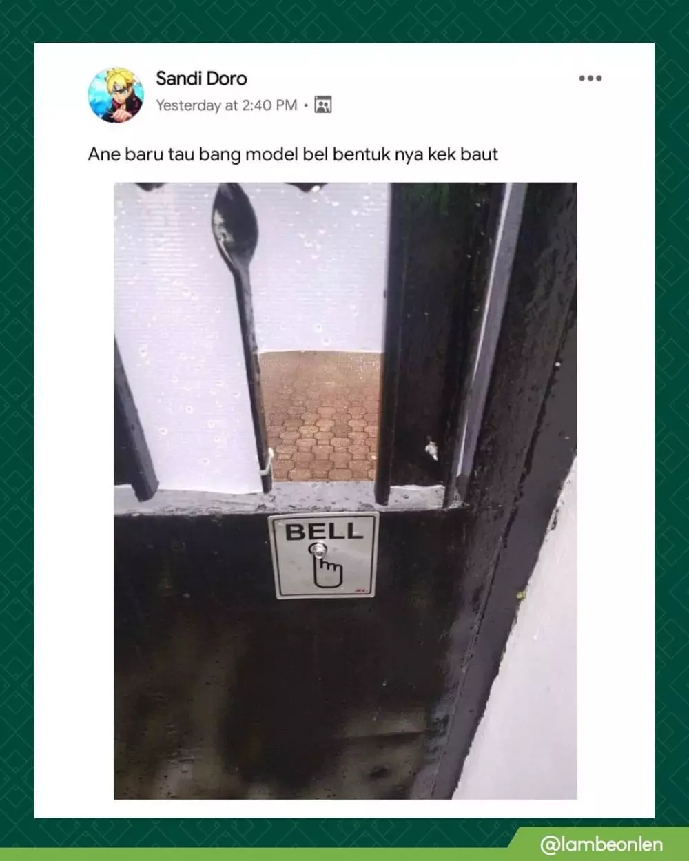 Pengumuman kurir dan ojol © Twitter