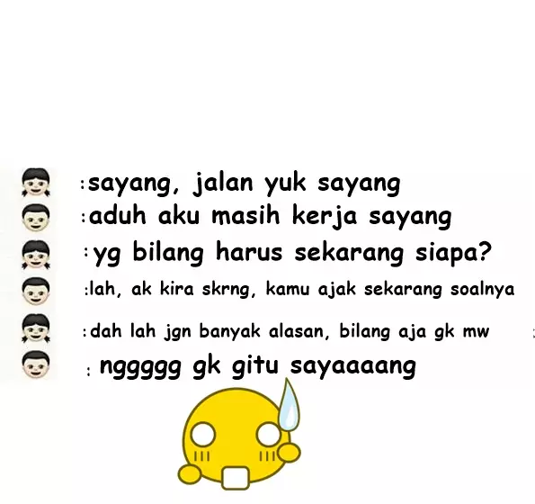 meme lucu salah ngomong dengan pacar Berbagai sumber