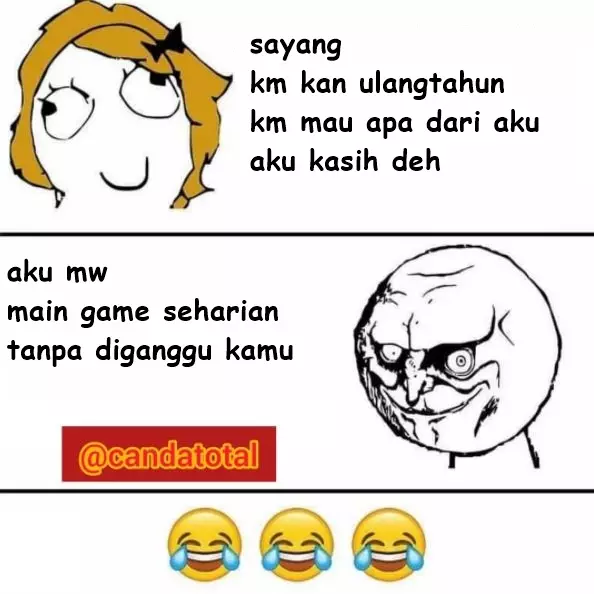 meme lucu salah ngomong dengan pacar Berbagai sumber