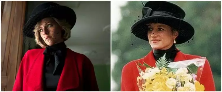 Potret Kristen Stewart saat perankan Putri Diana, bak kembar