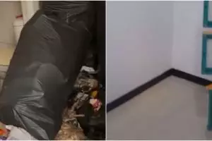 Ditempati selama 5 tahun, kamar kos ini malah penuh sampah