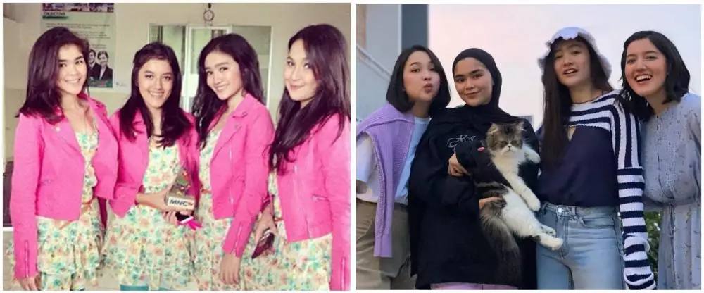 potret lawas dan kini girlband © berbagai sumber potret lawas dan kini girlband © berbagai sumber
