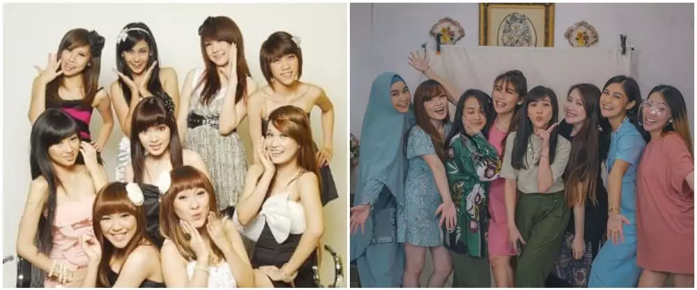 potret lawas dan kini girlband © berbagai sumber potret lawas dan kini girlband © berbagai sumber