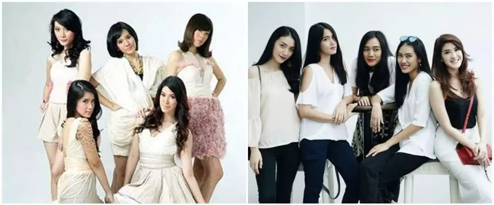 potret lawas dan kini girlband © berbagai sumber potret lawas dan kini girlband © berbagai sumber