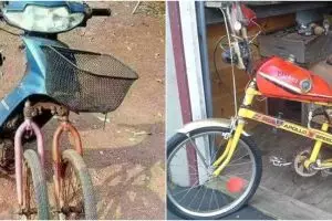 10 Modifikasi motor gunakan sparepart sepeda, bikin terheran-heran