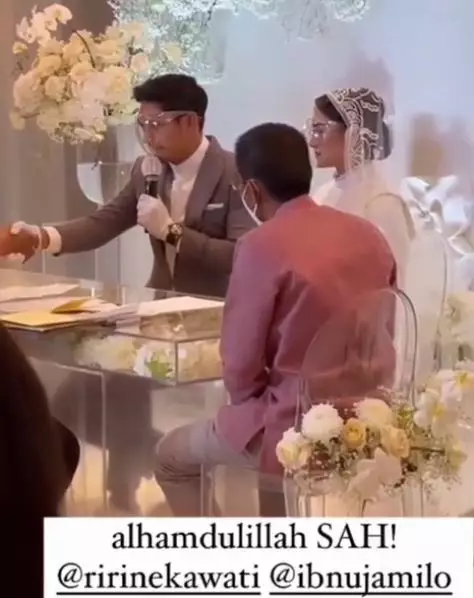 momen haru pernikahan ibnu jamil berasama ririn Instagram