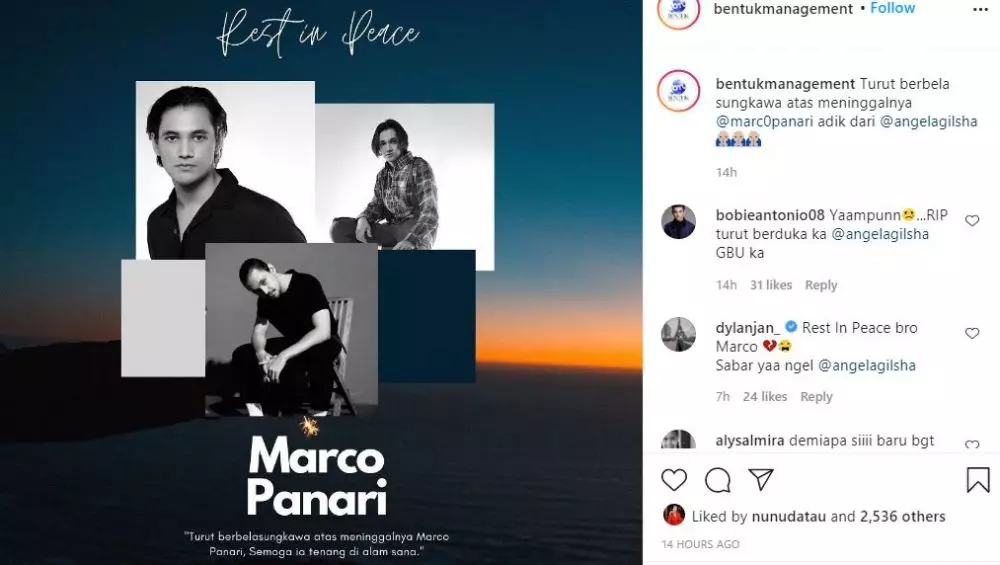 Gino tulis caption untuk Marco © Instagram