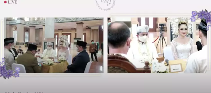 Momen haru pernikahan Sarah Gibson dan Diska Resha Putra YouTube dan Instagram