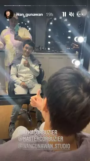 Azka Corbuzier di-make over Ivan Gunawan © Instagram