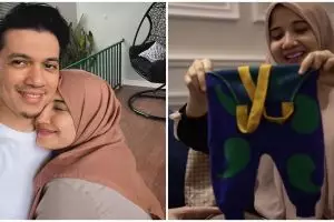 7 Potret Zaskia Sungkar buka kado untuk anak, Nagita lupa lepas harga