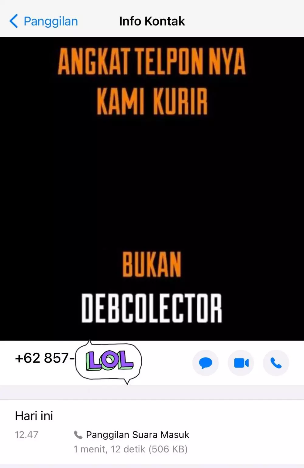 Foto profil kurir di WhatsApp © berbagai sumber