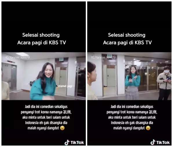 artis korea nyanyi dangdut © TikTok