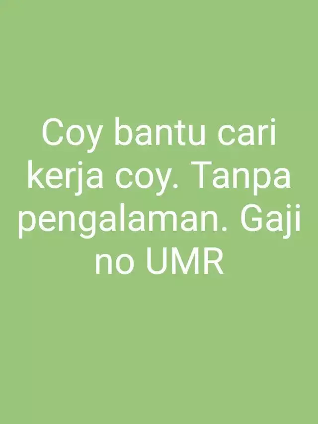 status WhatsApp cari kerja © Twitter status WhatsApp cari kerja © Twitter