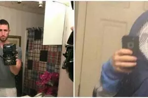 20 Potret orang mirror selfie ini bikin lihat dua kali