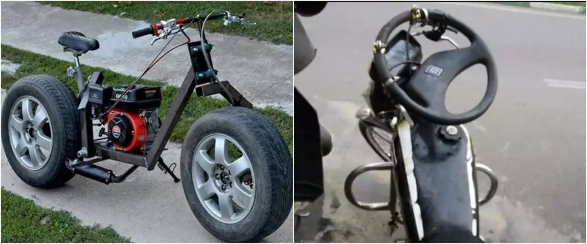 20 Modifikasi motor gunakan sparepart mobil, bikin mikir dua kali