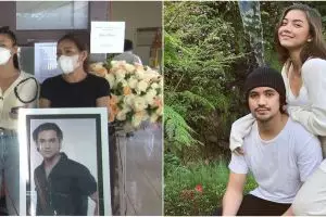 Lepas jenazah Marco Panari, Angela Gilsha bernyanyi diiringi ayahnya 