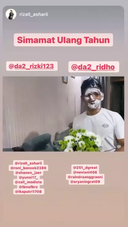 ultah Rizki Ridho ke-24 © Instagram