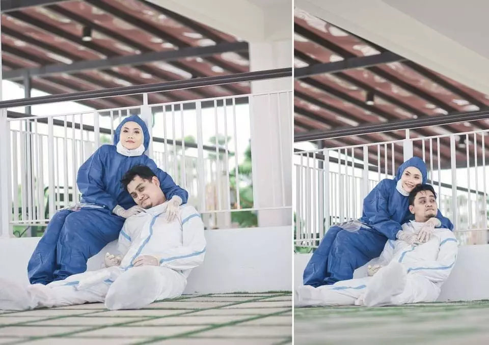 prewedding pakai APD © Facebook prewedding pakai APD © Facebook