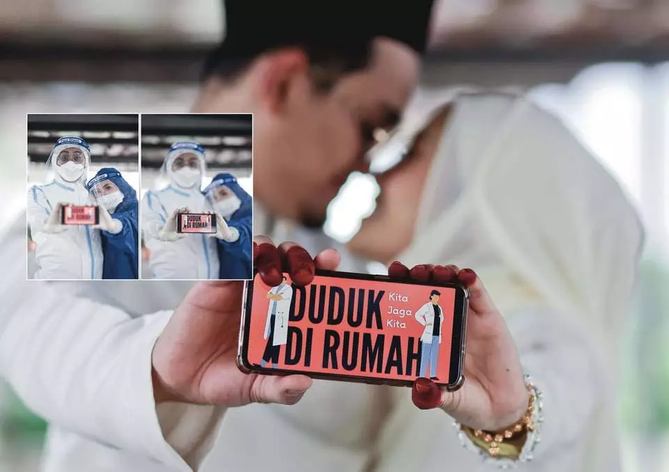 prewedding pakai APD © Facebook prewedding pakai APD © Facebook