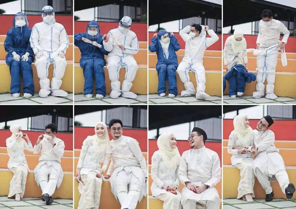 prewedding pakai APD © Facebook prewedding pakai APD © Facebook