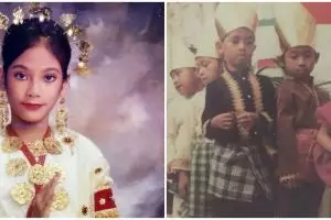 Potret masa kecil 8 seleb pakai baju adat, gemesin pol
