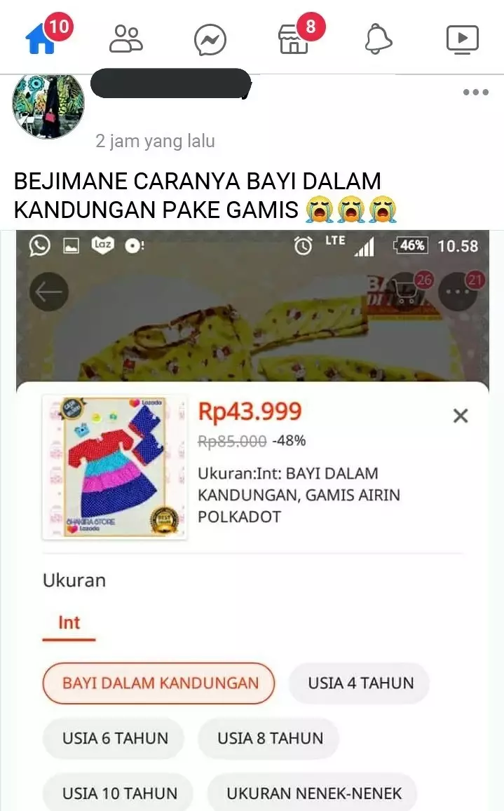 Potret baju di online shop © berbagai sumber
