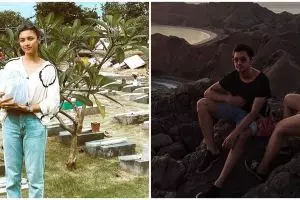 Ziarah ke makam Marco Panari, ini ungkapan terenyuh Angela Gilsha