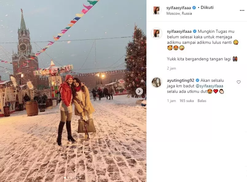 Syifa unggah momen liburan bareng Ayu Ting Ting © Instagram