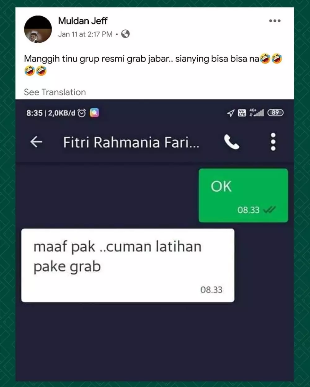 chat alasan minta cancel ojol © berbagai sumber chat alasan minta cancel ojol © berbagai sumber