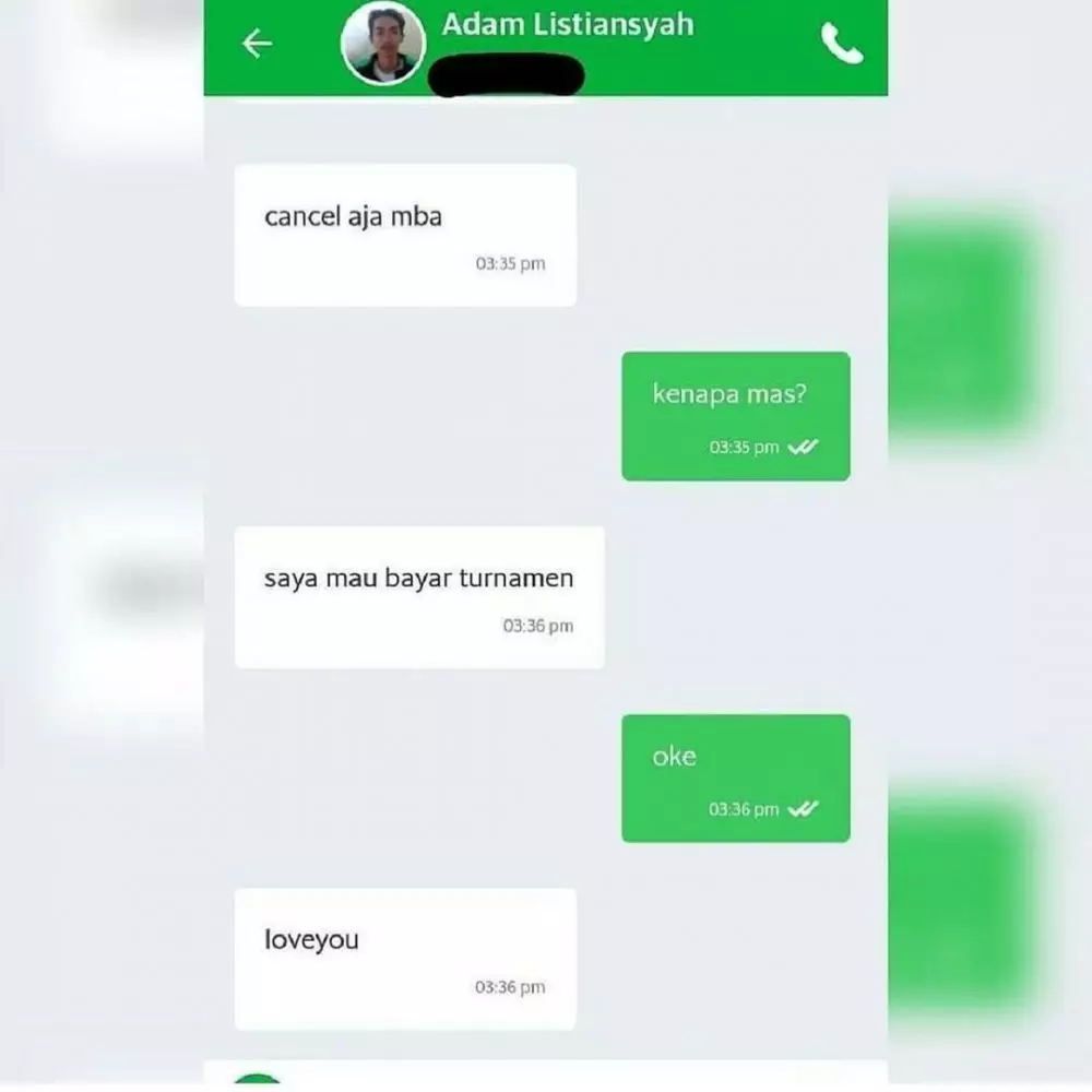chat alasan minta cancel ojol © berbagai sumber chat alasan minta cancel ojol © berbagai sumber