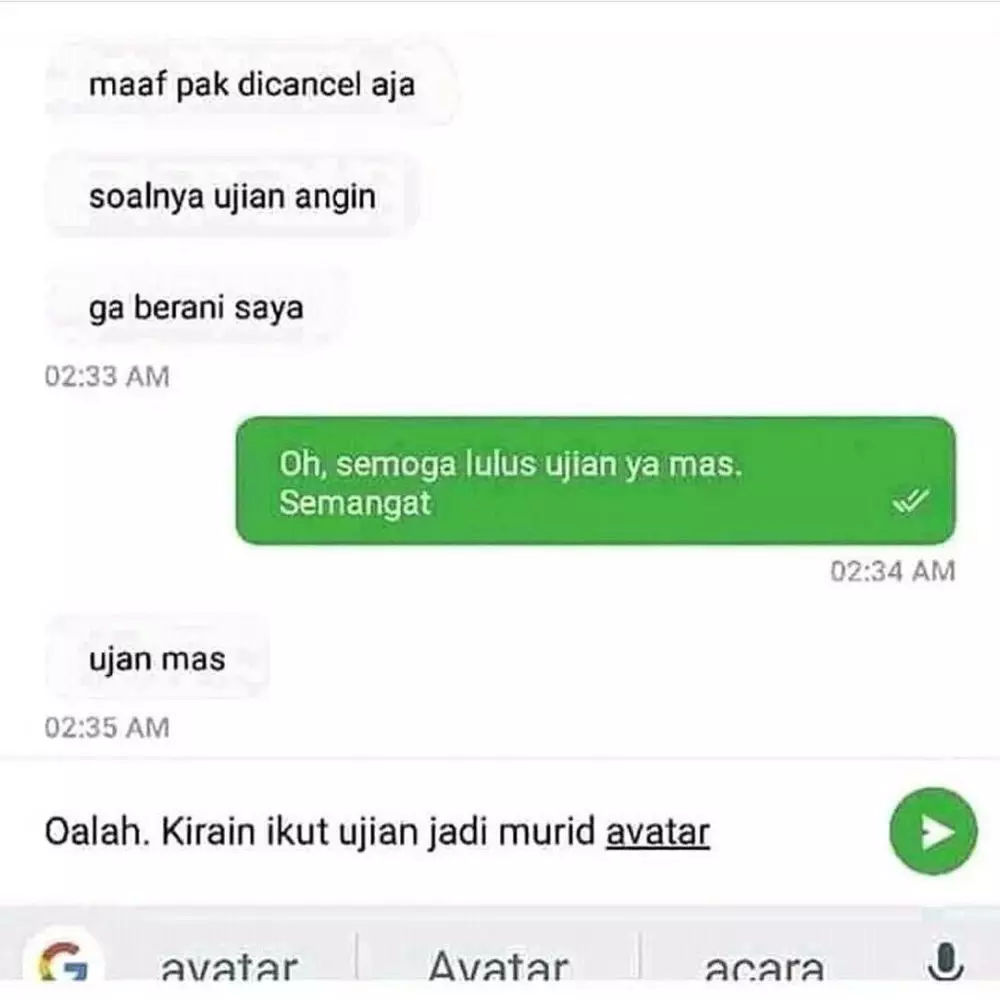chat alasan minta cancel ojol © berbagai sumber chat alasan minta cancel ojol © berbagai sumber