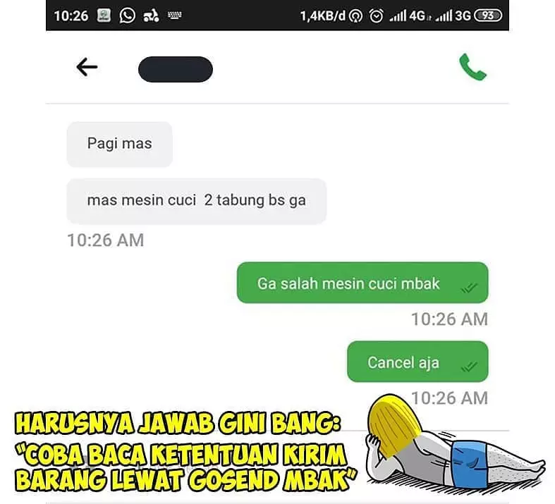 chat alasan minta cancel ojol © berbagai sumber chat alasan minta cancel ojol © berbagai sumber