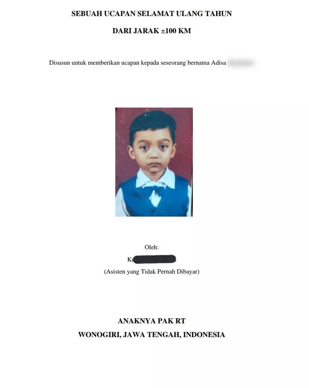 Ucapan ultah antimainstream © berbagai sumber Ucapan ultah antimainstream © berbagai sumber