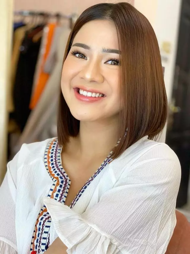 Gaya Felicya Angelista dengan rambut pendek © 2021 brilio.net