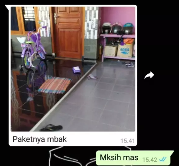 Chat foto penerima paket © berbagai sumber Chat foto penerima paket © berbagai sumber