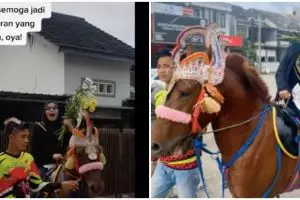 Lulus sidang skripsi, cewek ini diarak naik kuda bak putri