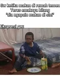 meme momen apes nginap rumah teman Berbagai sumber
