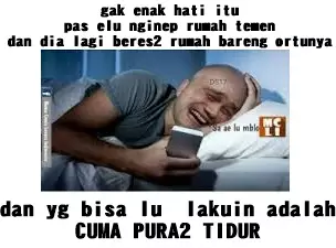 meme momen apes nginap rumah teman Berbagai sumber