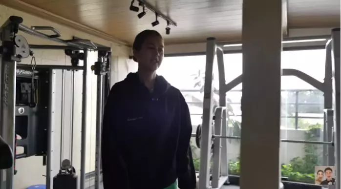 ruang gym Baim Wong dan Paula © YouTube