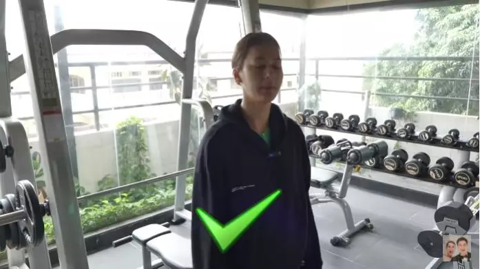 ruang gym Baim Wong dan Paula © YouTube