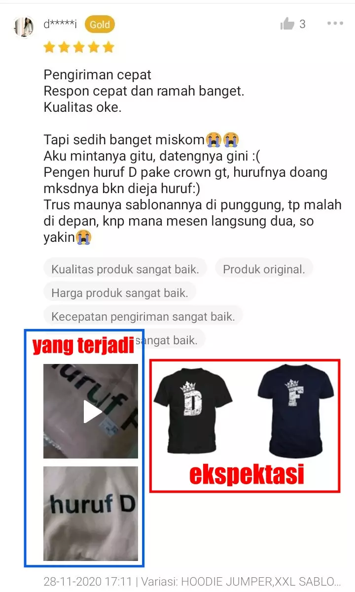 Review apes barang olshop © Twitter Review apes barang olshop © Twitter